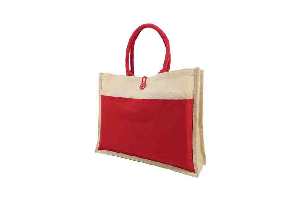 TRUCS - Jute Bag with Canvas Pocket